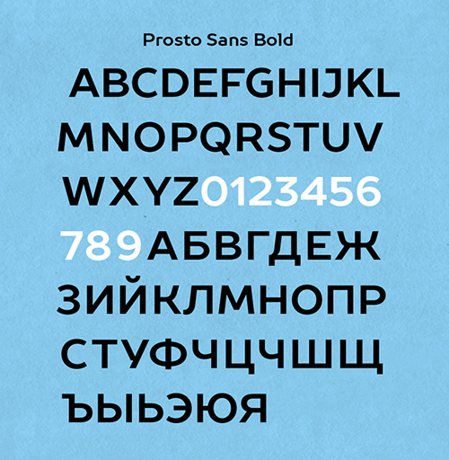 Prosto Sans Free Font Letters