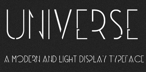 Universe Free Fonts 2014