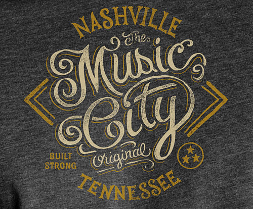 The Music City Typogrpahy design by Derrick Castle