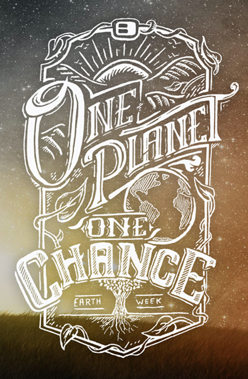 One Planet, One Chance Typogrpahy design by Saylerman