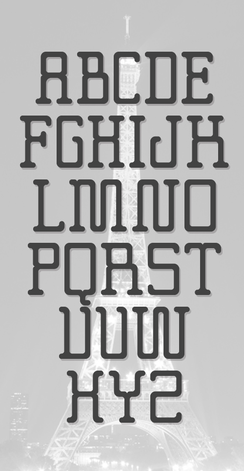 Big Foot free font letters