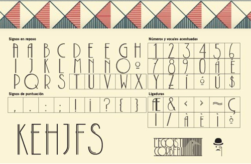 L'egoist Corbeau free font letters