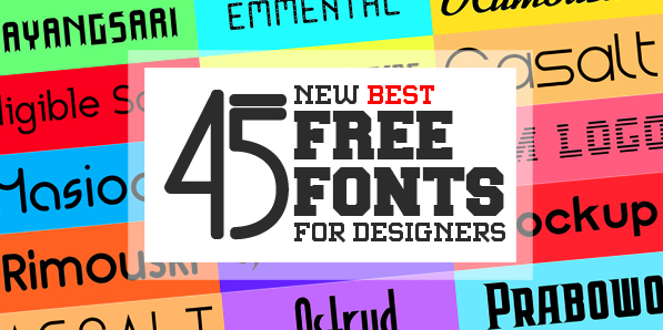 45 New Handpicked Free Fonts for Designers