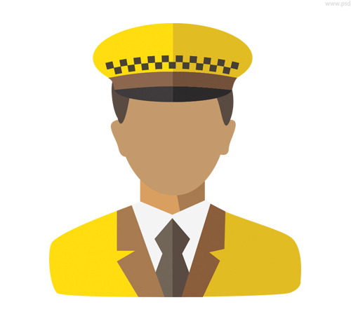 Taxi driver icon (PSD)