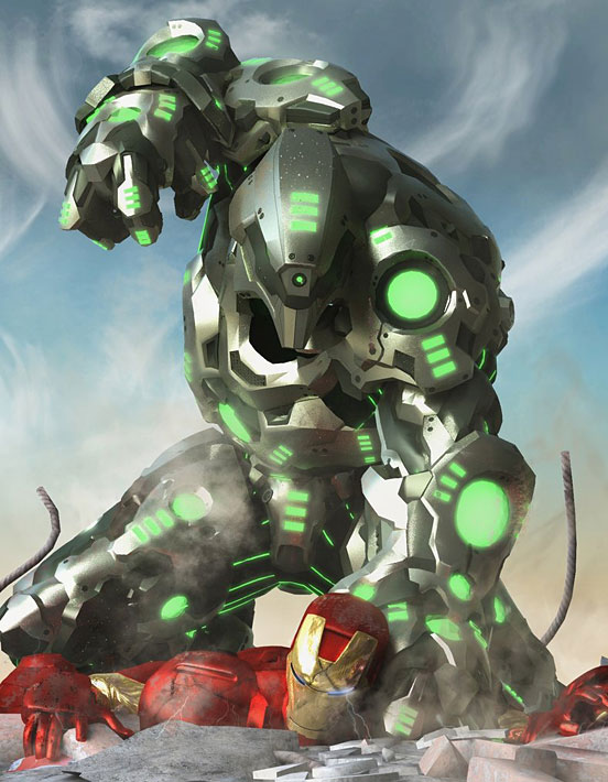 Iron Man VS Titanium Man Digital Illustration