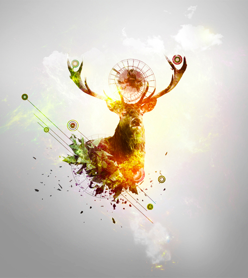 Create a Deer Abstraction with Photoshop