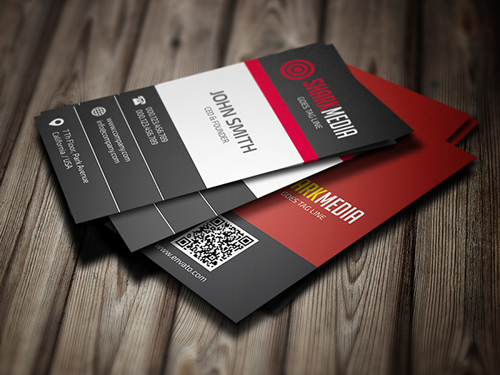 Creative Red-Black Business Card