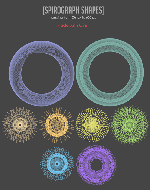 Spirograph Brushes for Photoshop