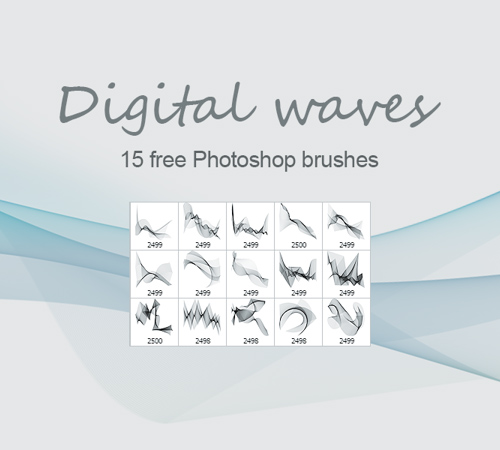 Digital Waves Bruhes for Photoshop