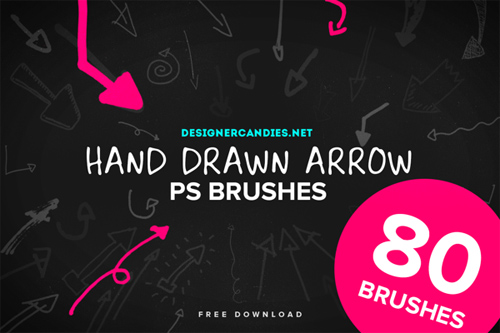 Hand Drawn Arrow Brushes for Photoshop