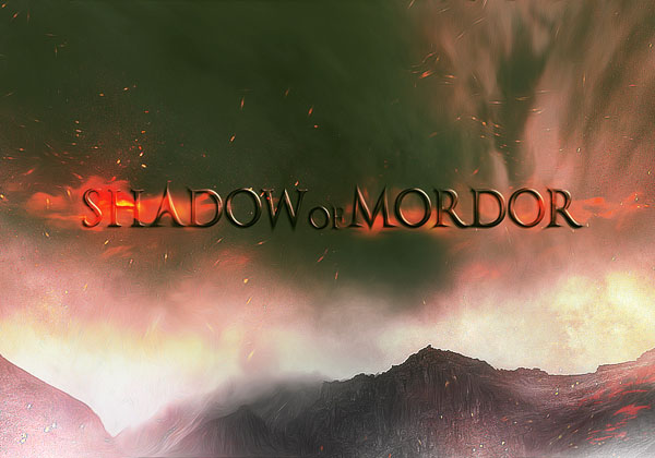 Create Dark Text Effect Inspired by Middle Earth: Shadow of Mordor Game in Photoshop