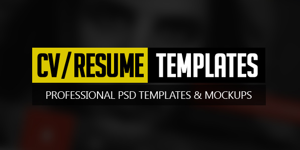 18 Free Modern CV / Resume Templates & PSD Mockups