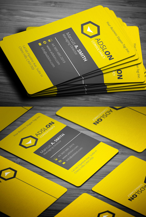 Yellow Business Card