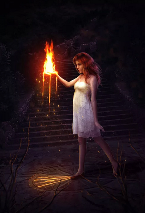 How to Create a Fantasy Photo Manipulation with Fire