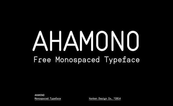 Ahamono Monospaced Free Font