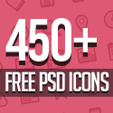 Post Thumbnail of Free PSD Icons: 450+ Icons for Designers