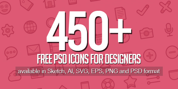 Free PSD Icons: 450+ Icons for Designers