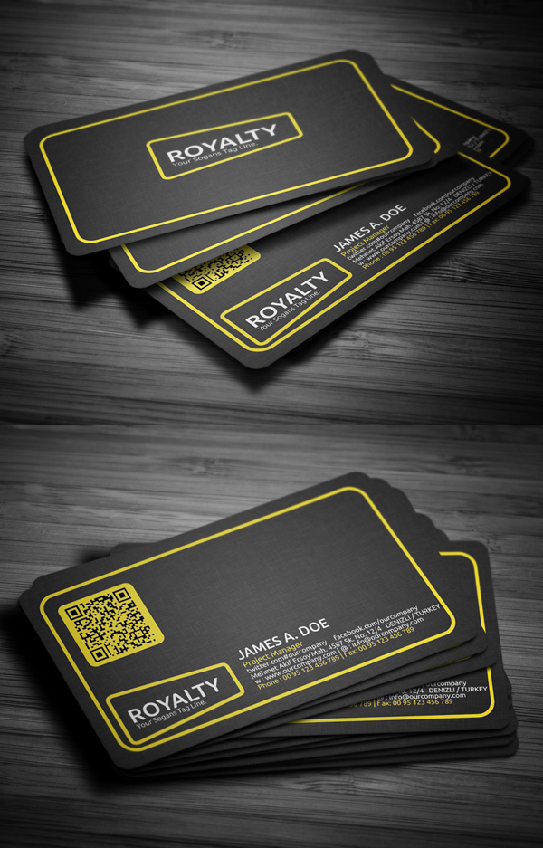 Yellow Corporate Business Card
