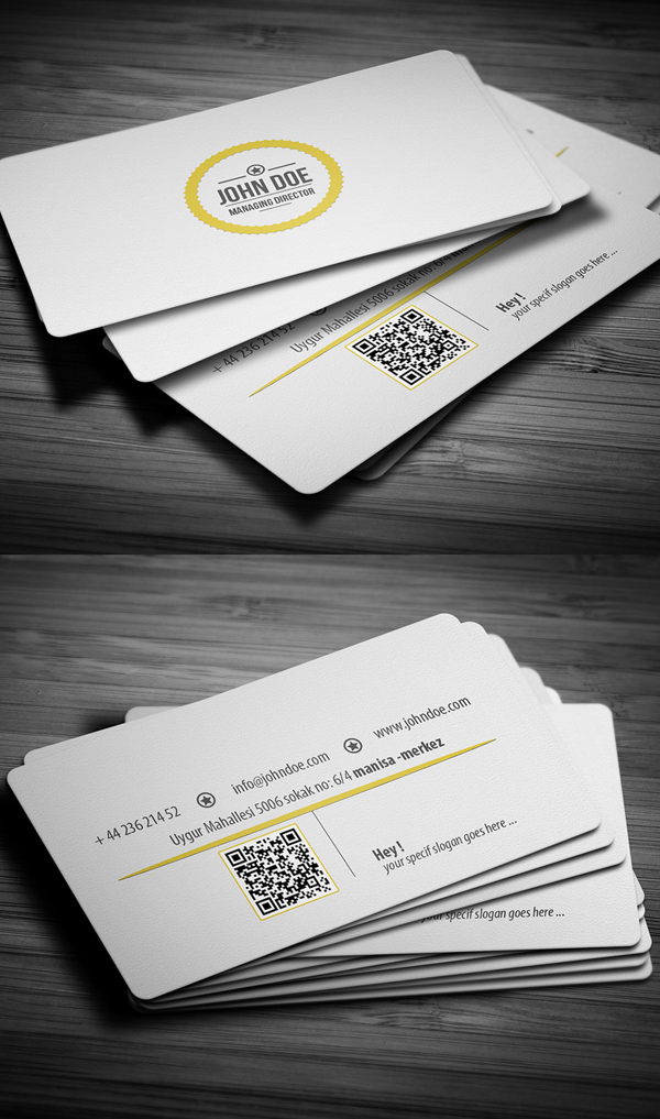 White Professional Business Card