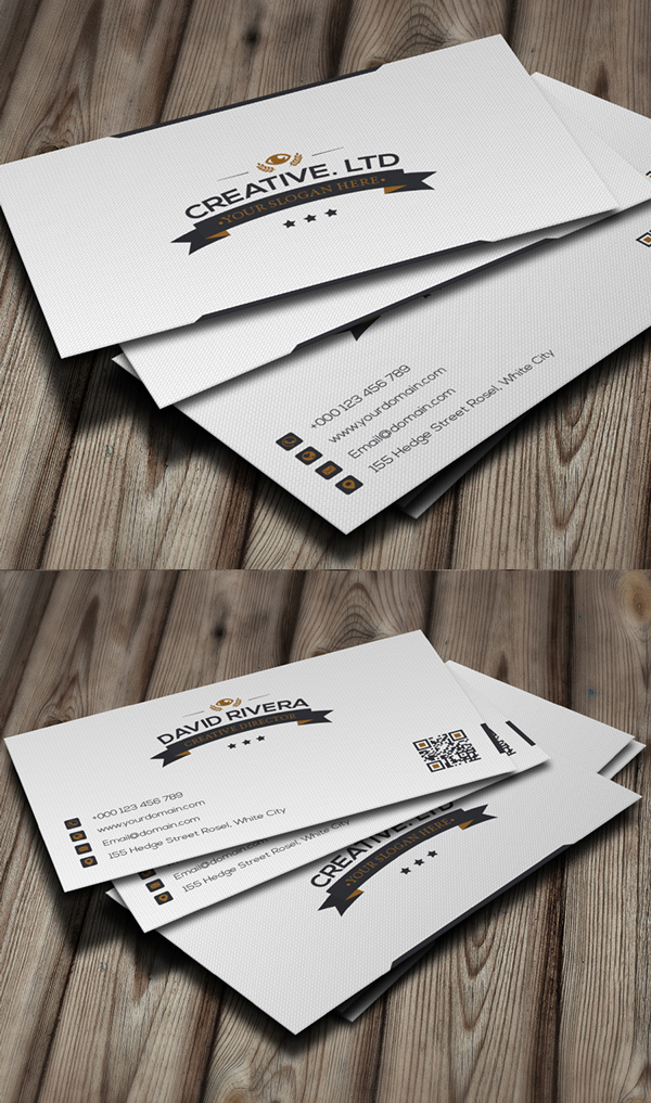 White Classic Business Card