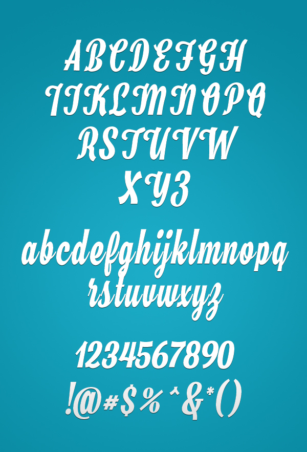 Hamster Script Font Letters