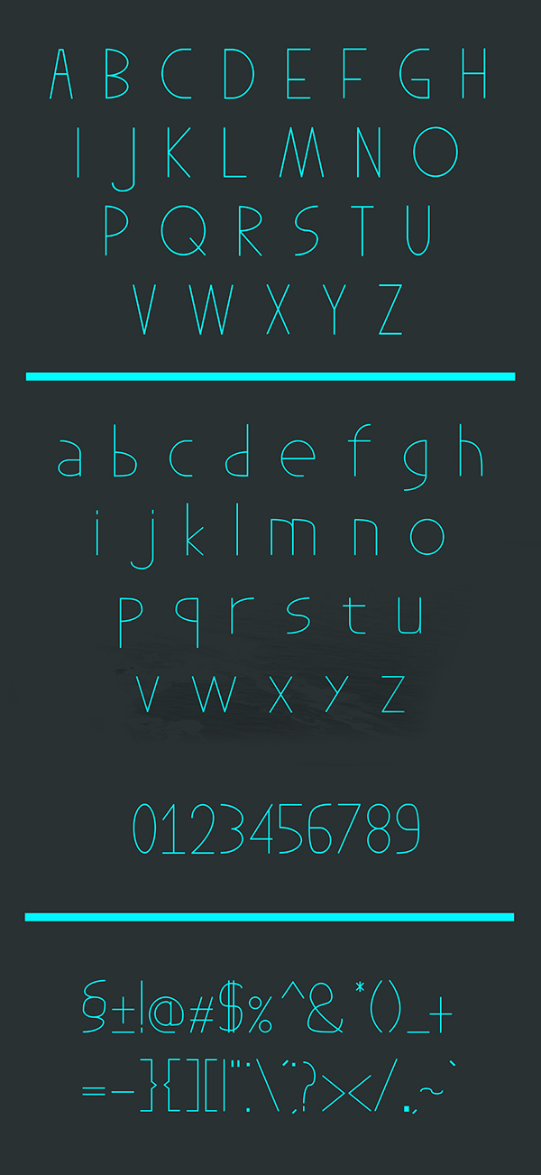 ModernFex Font Letters