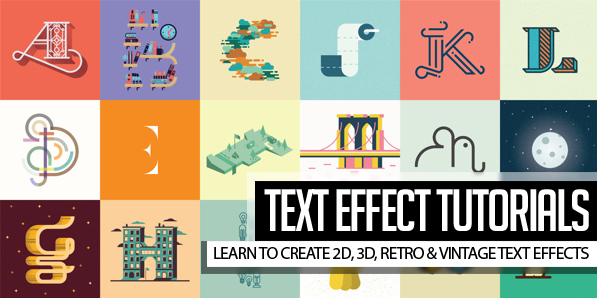 25 Amazing Text Effect Photoshop & Illustrator Tutorials
