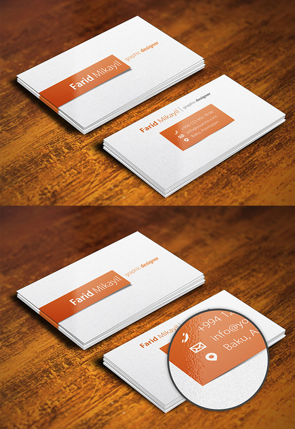Free Business Card Mock Up