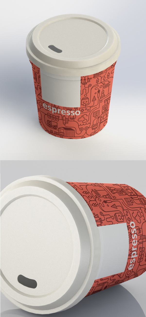 Espresso Coffee Cup Free PSD Mockup