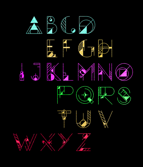 GEOM Font - Letters