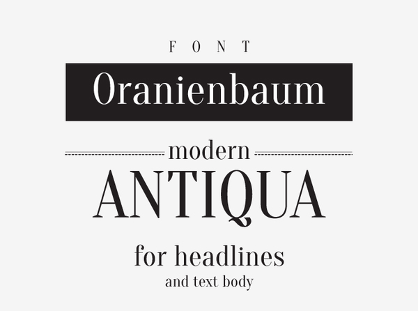 Oranienbaum Free Font for Designers