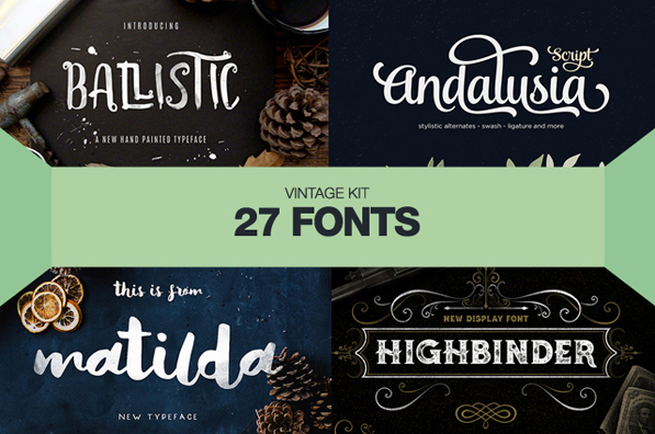 27 Vintage Fonts for Designers