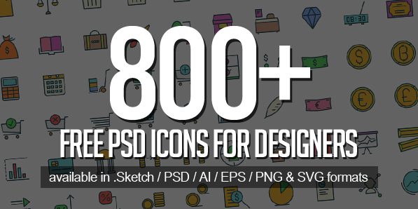 Free PSD Icons: 800+ Icons for Designers