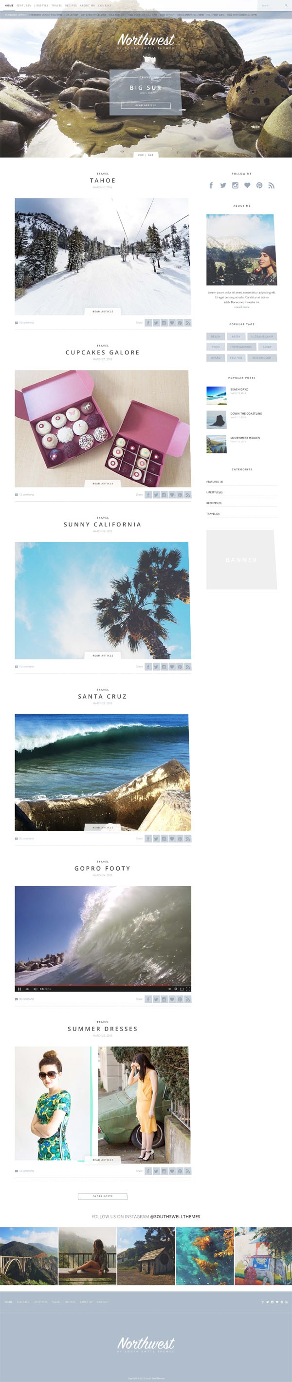 NorthWest - A Simple Blog HTML Template