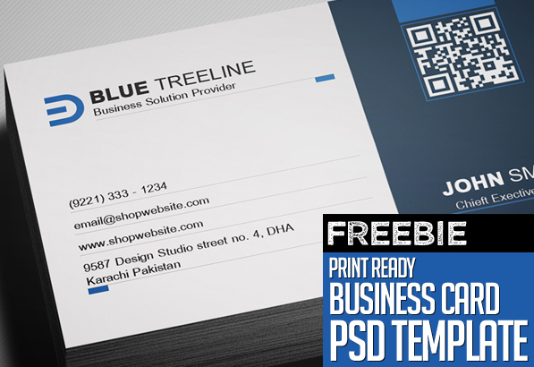 Free Modern Business Card PSD Template