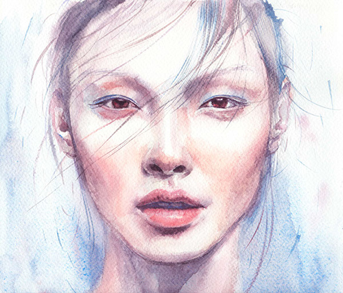 Alice Ma Drawing Portrait by Lena Leonovich