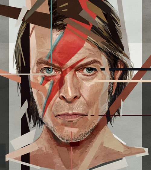 David Bowie Portrait Drawing Illustration