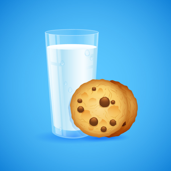 Create a Detailed Glass of Milk and Cookies in Adobe Illustrator