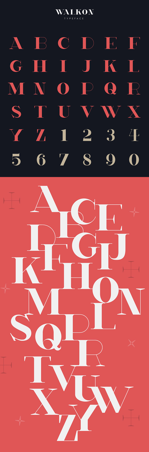 WalkOn Font Letters and Numbers