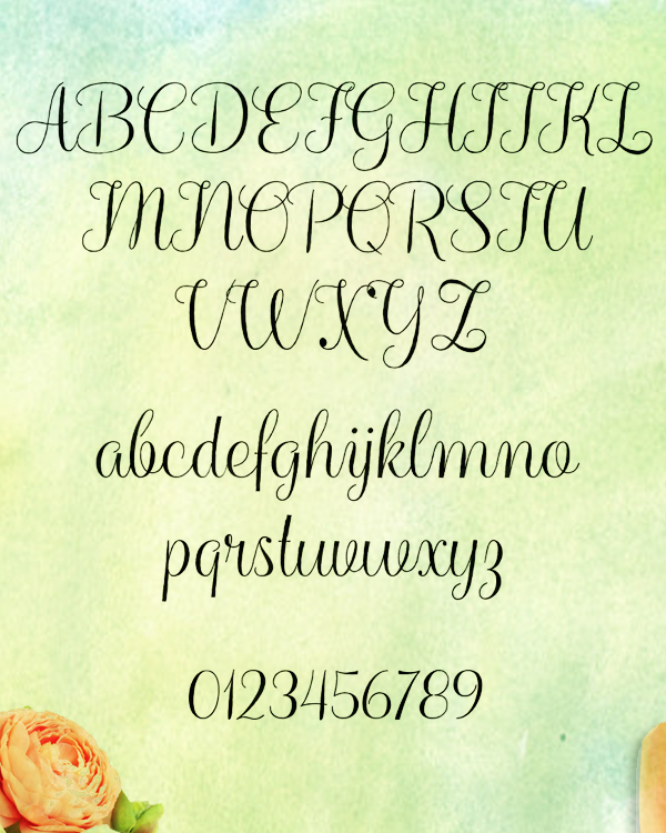 Balqis Font Letters and Numbers