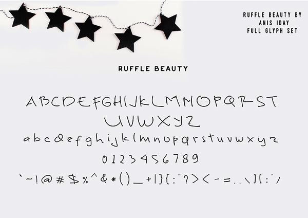 Ruffle Beauty Font Letters