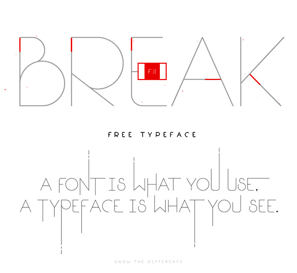 Break Fill Free Font
