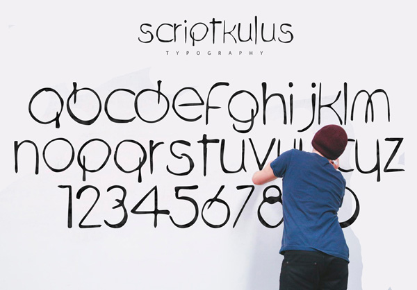 Scriptkulus Font Letters