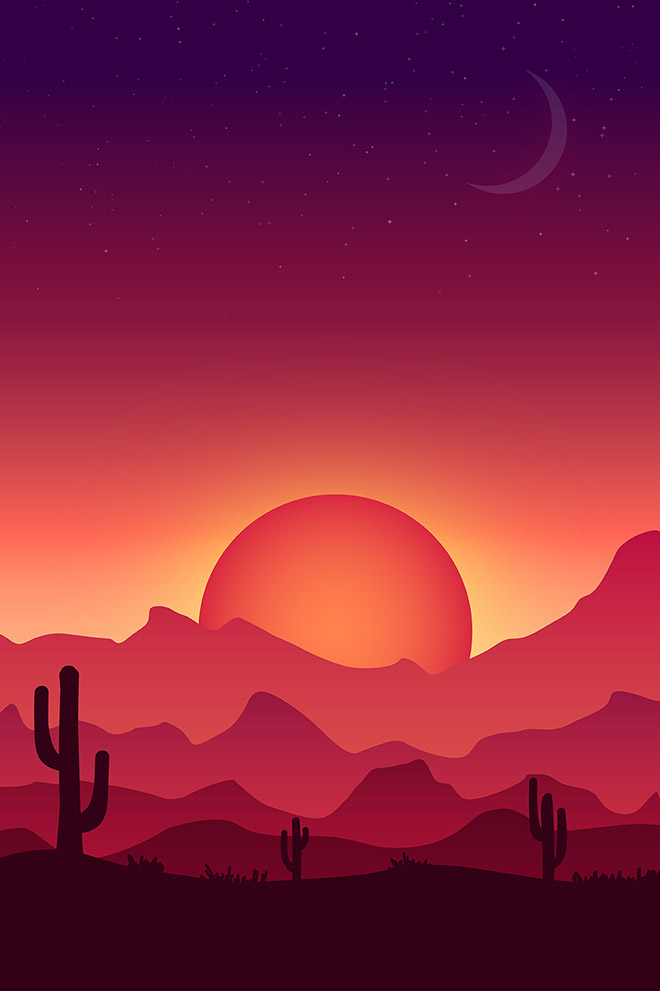 How To Create a Colorful Vector Landscape Illustration