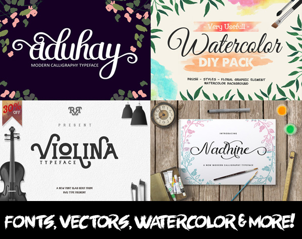 Best Fonts and Vector Graphics Bundle for Designers