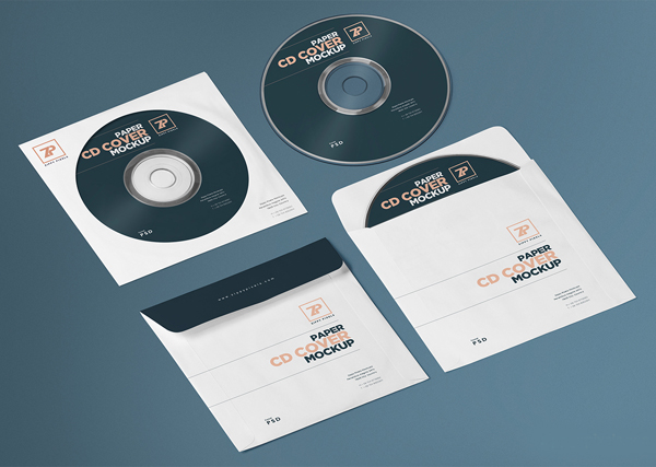 Free Isometric PSD CD Cover & CD Cover Mockup