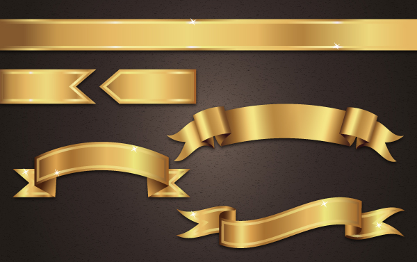 How to Create Golden Ribbon Banner Vectors in Adobe Illustrator Tutorial