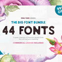 Post Thumbnail of The Big Font Bundle - 44 Fonts