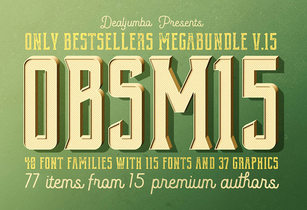 40 Font Families with 115 Fonts and 37 Graphic