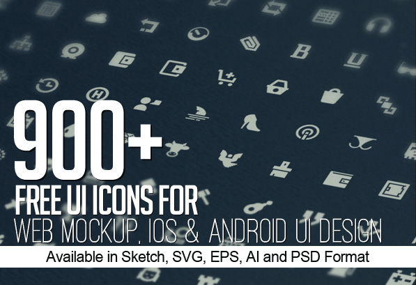 900+ Free Icons for Web, iOS and Android UI Design